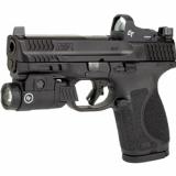 M&P 2.0, Semi-automatic, Striker Fired, Compact, 9MM, 4", Black, 15 Rounds, 2 Mags, Crimson Trace Red Dot Optic, Crimson Trace Rail Master Tactical Light, Optics Ready, No Thumb Safety, Optic Height Sights, Polymer, Armornite 13948