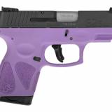G2S, Semi-automatic, Sub Compact Pistol, 9MM, 3.25" Barrel, Polymer Frame, Black/Light Purple Finish, Adjustable Sights, 7Rd, 2 Magazines 1-G2S931LP