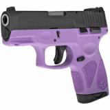 G2S, Semi-automatic, Sub Compact Pistol, 9MM, 3.25" Barrel, Polymer Frame, Black/Light Purple Finish, Adjustable Sights, 7Rd, 2 Magazines 1-G2S931LP