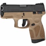 G2S, Semi-automatic, Sub Compact Pistol, 9MM, 3.25" Barrel, Polymer Frame, Tan/Black Finish, Adjustable Sights, 7Rd, 2 Magazines 1-G2S931T