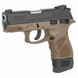 TH9 Compact, Semi-automatic, 9MM, 3.54" Barrel, Polymer Frame, Black/Brown Finish, 2 Magazines, 1-17Rd & 1-13Rd 1-TH9C031B