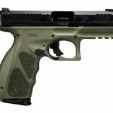 TS9, Semi-automatic, Striker Fired, Polymer Framed Pistol, Full Size, 9MM, 4" Barrel, Matte Finish, Black Frame, Olive Drab Green Frame, Non-Manual Safety, Adjustable Sights, 4 Interchangeable Backstraps, 17 Rounds, 2 Magazines 1-TS9SR041O