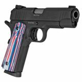 1911 Comander, Semi-automatic, 45 ACP, 4.25" Barrel, Steel Frame, Stars and Stripes with Agressive Texture Grips, 8Rd, 1 Mag, Novak Drift Adjustable Sights Stars and Stripes