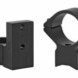 Light Weight Ring/Base Combo, 1" High, Black Finish, Alloy, Fits Weatherby Accumark, Magnum, Mark V (9 Lug) 950705