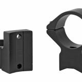 Light Weight Ring/Base Combo, 1" High, Black Finish, Alloy, Fits Savage Round Receiver w/ Accutrigger, A17, A22, Remington 783, Ruger American Short Action, Stiller Predator, Stevens 200, Thompson Center Venture, Compass 950725