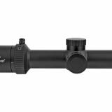 Credo HX 1-4x24 Second Focal Plane Riflescope with Red MOA Precision Hunter, 30mm Tube, Satin Black, Low Capped Adjusters CRHX424-C-2900007