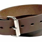 Uncle Mikes Leather Belt, 42"-46", Full Grain Leather, Nickel Plated Buckle, Brown BLT-UM-42-46-DBR