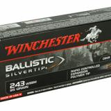 Ballistic Silvertip, 243 Super Short Magnum, 95 Grain, Poly Tip, 20 Round Box SBST243SSA
