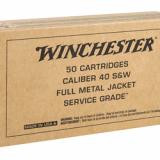 Service Grade, 40 S&W, 180Gr, Full Metal Jacket, 50 Round Box SG40W