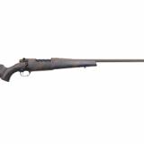 Mark V, Backcountry 2.0, Bolt Action Rifle, 6.5 Creedmoor, 22" Flutted Steel Barrel, #1 Contour, Cerakote Finish, Patriot Brown, Dark Green and Brown Sponge Accents, Exposed Carbon Fiber Stock, Muzzle Brake, 4 Rounds, Right Hand MBC20N65CMR4B