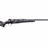 Mark V, Backcountry 2.0 Ti, Bolt Action Rifle, 240 Weatherby Magnum, 24" Flutted Titanium Barrel, #1 Contour, Cerakoted Finish, Graphite Black, Grey and White Sponge Accents, Exposed Carbon Fiber Stock, Muzzle Brake,5 Rounds, Right Hand MBT20N240WR6B