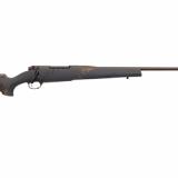 Mark V Camilla Ultralight, Bolt Action Rifle, 240 Weatherby Magnum, 24" Barrel, #1 Fluted Light Contour, Cerakote Finish, Midnight Bronze, Fiberglass Stock, Black with Smoke and Gold Sponge Accents, MuzzleBrake (adds 2"), 5 Rounds, Right Hand MCU03N240WR