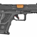 O.Z-9 Compact, Semi-automatic Pistol, 9MM, 4" Bronze Threaded Barrel, Steel Frame, Polymer Grip, Black Finish, 15Rd OZ9C-CPT-B-BRZ-TH