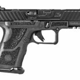 O.Z-9 Compact, Semi-automatic Pistol, 9MM, 4" Match Grade Barrel, Steel Frame, Polymer Grip, Custom Black Slide And Barrel, 15Rd, ZEV PRO Flat Face Trigger, ZEV Magwell OZ9C-CPT-B-B