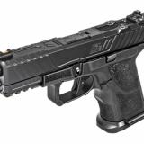 O.Z-9 Compact, Semi-automatic Pistol, 9MM, 4" Match Grade Barrel, Steel Frame, Polymer Grip, Custom Black Slide And Barrel, 15Rd, ZEV PRO Flat Face Trigger, ZEV Magwell OZ9C-CPT-B-B