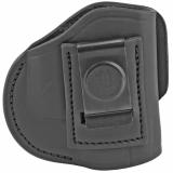 4 Way Holster, Concealment & Belt Holster, IWB/OWB, Stealth Black Leather, Fits Glock 26/27/28/29/30/33/39, Springfield XDS/XDE/XD9/XD40, Right Hand, Size 4 4WH-4-SBL-R