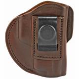 4 Way Holster, Leather Belt Holster, Right Hand, Signature Brown, Fits Glock 17 19 22 23 & S&W MP9/MP40/MP45, Size 5 4WH-5-SBR-R