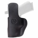 Smooth Concealment, Inside Waistband Holster, Optics Ready, Light Bearing, Size 3, For  Glock 42/43/43X, Cow Hide, Leather Construction, Black, Right Hand OR-LB-SCH-3-NSB-R