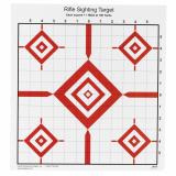 Action Target SI13100 Sighting Advanced Rifle Diamond Paper 100 yds Rifle 14" x 15" Red/White 100 Per Box