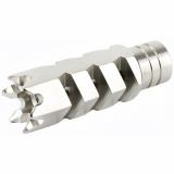 Shark Muzzle Brake, 1/2-28 Thread With Crush Washer, Fits AR-15, Stainless Steel A.5.10.2252
