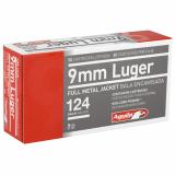 Aguila 9mm 124 Grain Full Metal Jacket Box of 50 Rounds