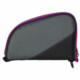 Tuscan Ruger Branded, Pistol Case, 8" Long, Nylon Construction, Matte Finish, Gray and Black with Pink Accents 27409