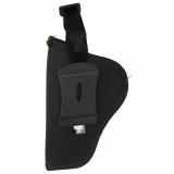 Cortez, Outside Waistband Holster, Fits Medium Frame Semi-Auto's with 3-4" Barrels, Nylon Construction, Snap Closure, Matte Finish, Black, Right Hand 44801