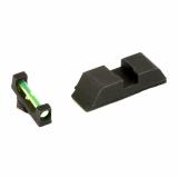 Sight, Fits Glk 17,19,22,23,24,26,27,33,34,35,37,38,39, Green Fiber Front Black Rear GFT-114