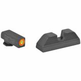 UC Sight Set For Glock 17/39 Green Tritium With Orange Outline Front Sight U-Notch Black Serrated Rear Sight