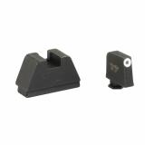 Optic Compatible Sets for Glock, For All Glocks, 3XL Tall, Green Tritium with White Outline, .365" Front and .451" Rear, Black Rear Sight GL-491