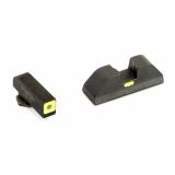 CAP Tritium Sight Set Glock 43 Green Front With Lumi-Lime Square Outline Green Lumi-Lime Rear Horizontal Line