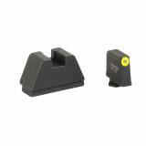 Optic Compatible Sets for Glock, Fits All Glocks, 3XL Tall, Green Tritium with LumiGreen Outline, .365" Front and .451" Rear, Black Rear Sight GL-691