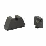 Optic Compatible Sets for Glock, Fits All Glocks, 3XL Tall, Green Tritium with Black Outline, .365" Front and .451" Rear, Black Rear Sight GL-811