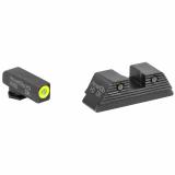 Trooper, Sight, Fits Glock 20,21,29,30,31,32,36,40,41, Green Tritium LumiLime Outline Front, Green Tritium Black Serrated Rear, Front/Rear GL-820