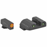 Trooper, Sight, Fits Glock 42 and 43, Green Tritium with Orange Outline Front, Green Tritium Black Serrated Rear GL-823