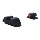 Trooper, Night Sight, For Smith & Wesson M&P M2.0, Green Front with Orange Outline, Green with Black Outline Serrated SQ Rear, Matte Finish, Black SW-817
