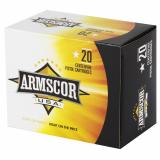 Armscor Handgun Ammunition 9mm 124 Grain Jacketed Hollow Point