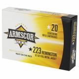 Armscor Rifle Ammunition .223 Remington 62 Grain Full Metal Jacket