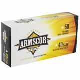 Armscor Handgun Ammunition .40 S&W 180 Grain Full Metal Jacket