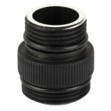 Tailcap Adapter, Fits Rail Mounted Streamlight ProTac 1/2, Anodized Finish, Black, Allows Use of SureFire Tailcaps on Rail Mounted Streamlight ProTac 1/2 TA-RM12