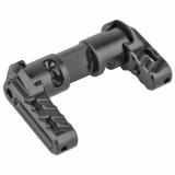Bad-Ass Elite Ambidextrous Safety Selector, Modular Aluminum Levers With Fiber Optic Inserts, Black Finish BAD-ASS-ELITE