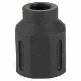 HEX FLASHCAN, Blast Diverter, 9MM, Anodized Finish Black, 1/2X28 Threaded BAD-FLASHCAN-6-1-2x28
