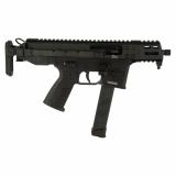 GHM9, Semi-automatic Rifle, SBR, 9MM, 4.3" Barrel, Anodized Finish, Black, Telescoping Stock, Glock Magazine Compatible, 1 Magazine, 33 Rounds BT-450008-SBR-G-TS - DISCONTINUED