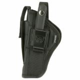 Belt and Clip Ambidextrous Holster For Most Large Frame Autos With 4-4.5 Inch Barrels Black