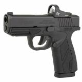 BP CC, Double Action, Semi-automatic, Polymer Frame Pistol, Compact, 9MM, 4" Barrel, Matte Finish, Black, Fixed Sights, No Thumb Safety, 8 Rounds, 1 Magazine, Includes Crimson Trace Red Dot BP9MCCL