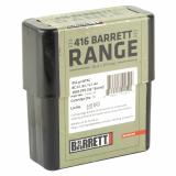 Ammo, 416 Barrett Range Ammo, 452Gr, Boat tail Hollow Point, 10 Rounds per Box, 3,050fps 17222-R
