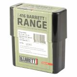 Ammo, 416 Barrett Range Ammo, 452Gr, Boat tail Hollow Point, 10 Rounds per Box, 3,050fps 17222-R