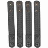 Model 7906 AccuMold Elite Belt Keeper, 1", Hidden Snap Closure, Basket Weave Duraskin, Black Finish, 4/Pack 22091