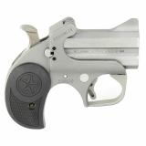 Roughneck Derringer, 9MM, 2.5" Barrel, Steel Frame, Stainless Finish, Rubber Grips, Fixed Sights, 2Rd, Trigger Guard BARN-9MM