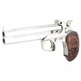The Texan, Derringer, 410 Gauge 3"/45 Long Colt, 6" Barrel, Stainless Steel, With Trigger Guard, Fixed Sights, Rosewood Grips, 2Rd BATX